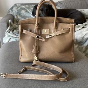 Teddy Blake Cary Tan Leather handbag—discontinued by brand